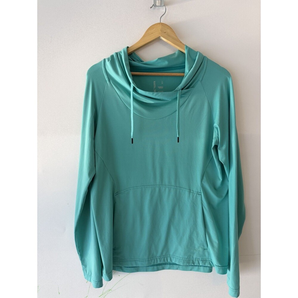 Arc’teryx Varana Pullover Top Women’s Large Teal Long Sleeve Cowl Neck